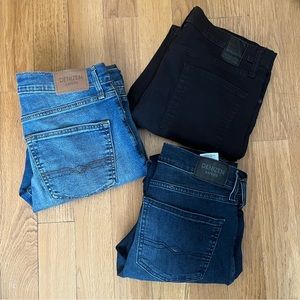 Lot of 3 34x30 Mens Denim (Levi’s Denizen 288 and Goodfellows skinny jeans)
